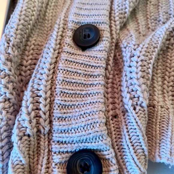 Design Lab Lord & Taylor Taupe Knit Cardigan - Picture 7 of 8